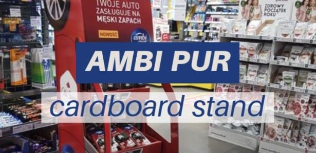 Ambi Pur kartonowy stojak w kształcie auta