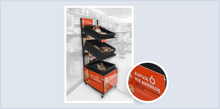 Stojak Kupuję, nie marnuję w sklepie Lidl